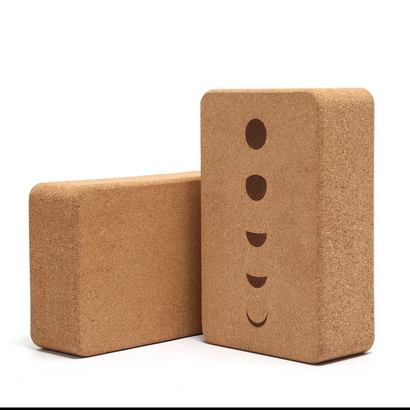 

3x6x9 Inch Custom Logo Recyclable Wholesale Organic Custom Eco Friendly Cork Yoga Block, Wooden color