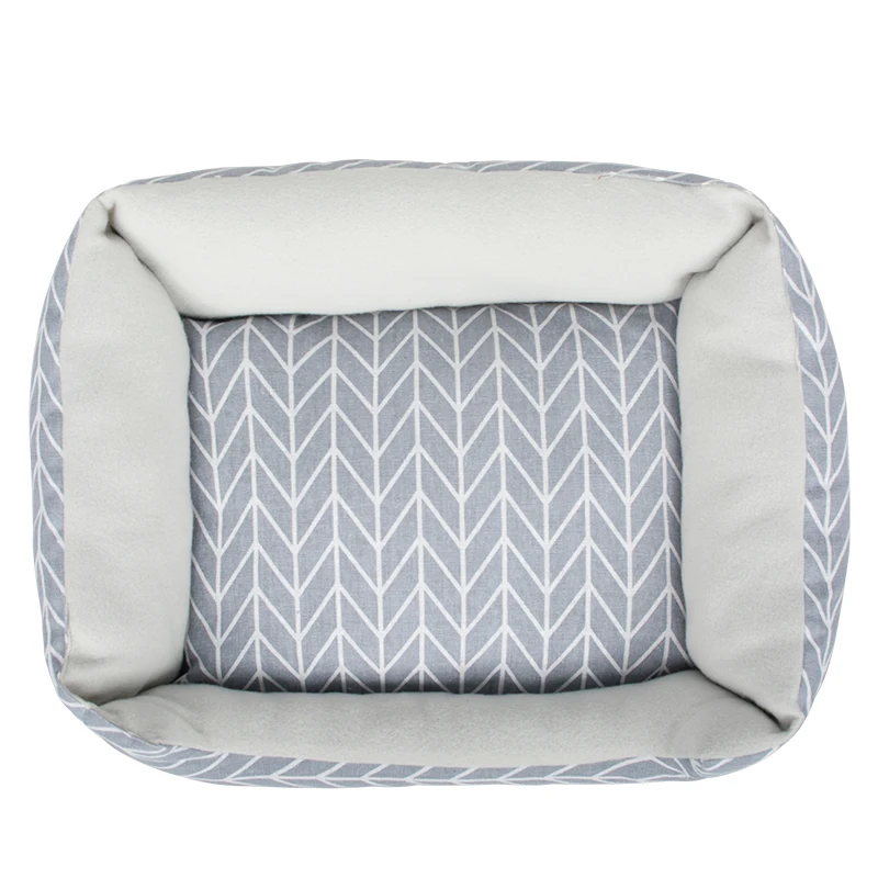 grey soft dog bed