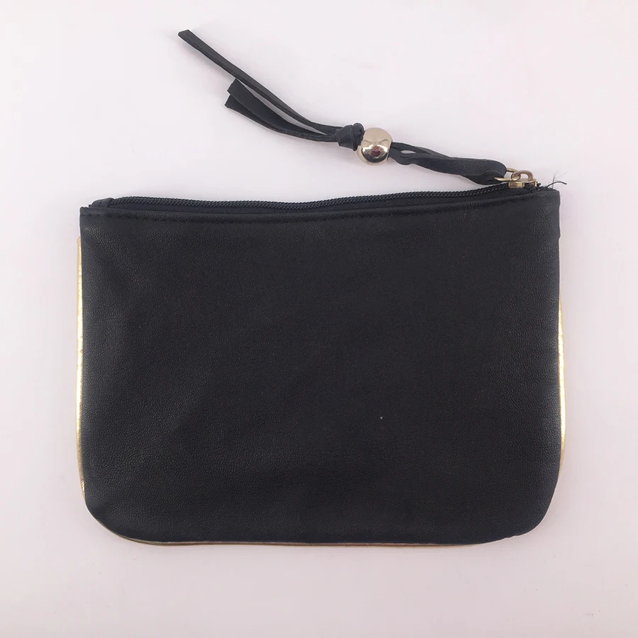 

custom pu makeup brush storage bag pu material oem, Black