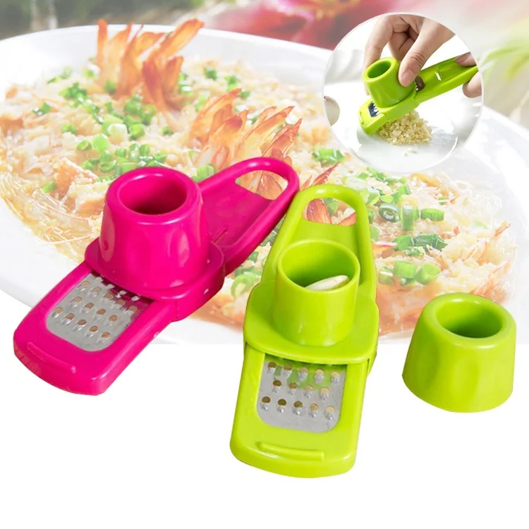 

2020 Multi functional Kitchen Cooking Gadgets Mini Cutter Ginger Garlic Slicer Hand Grater, Green,rose red