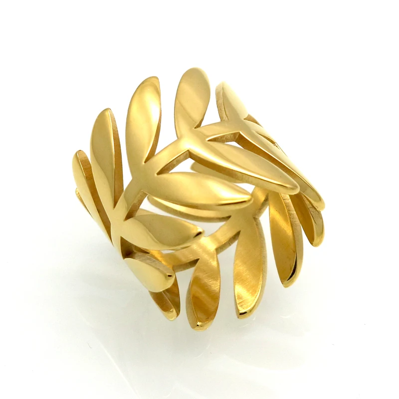 

Classic GORGEOUS TALE Delicate Leaf Branch Ring Everyday Women Jewelry 18K Gold Ring For Wedding Bridesmaid, Picture