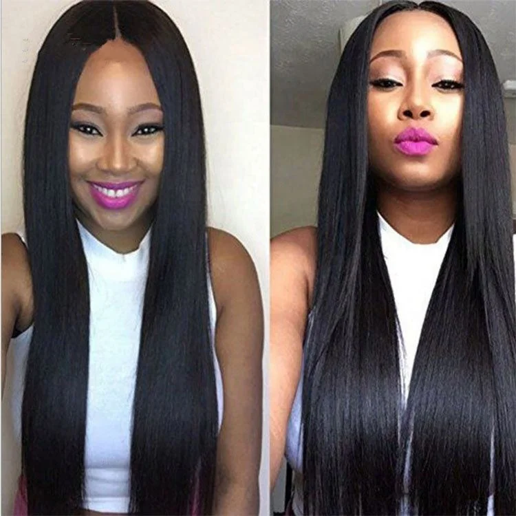 

Jhcentury Black Wigs For Ladies Black Long Straight Synthetic Wigs Silky Straight Wave Hair, Pics