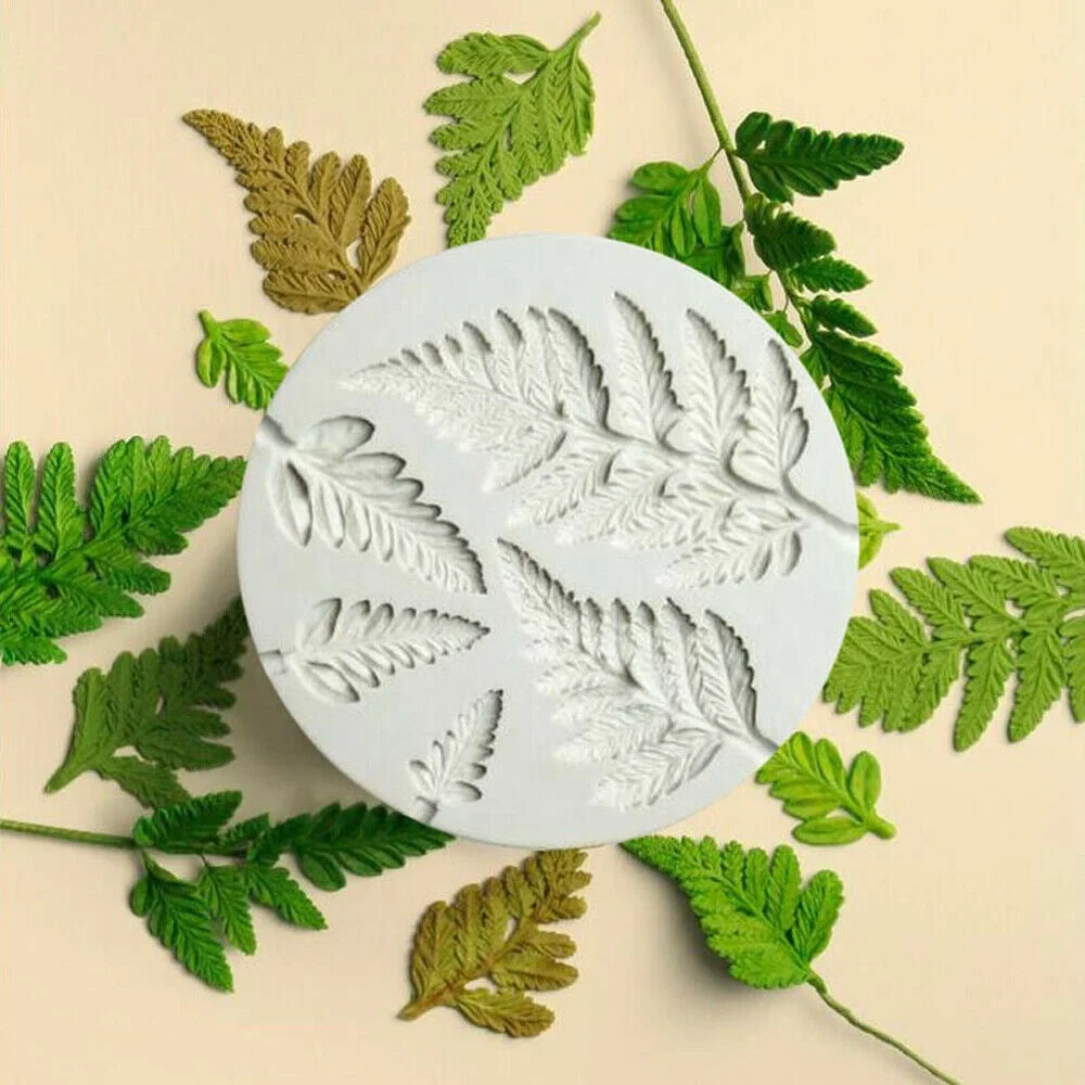 

Fern Leaf Silicone Cake Decor Fondant Sugarcraft Mould Chocolate Baking Mold DIY Soft clay clay glue molding tool