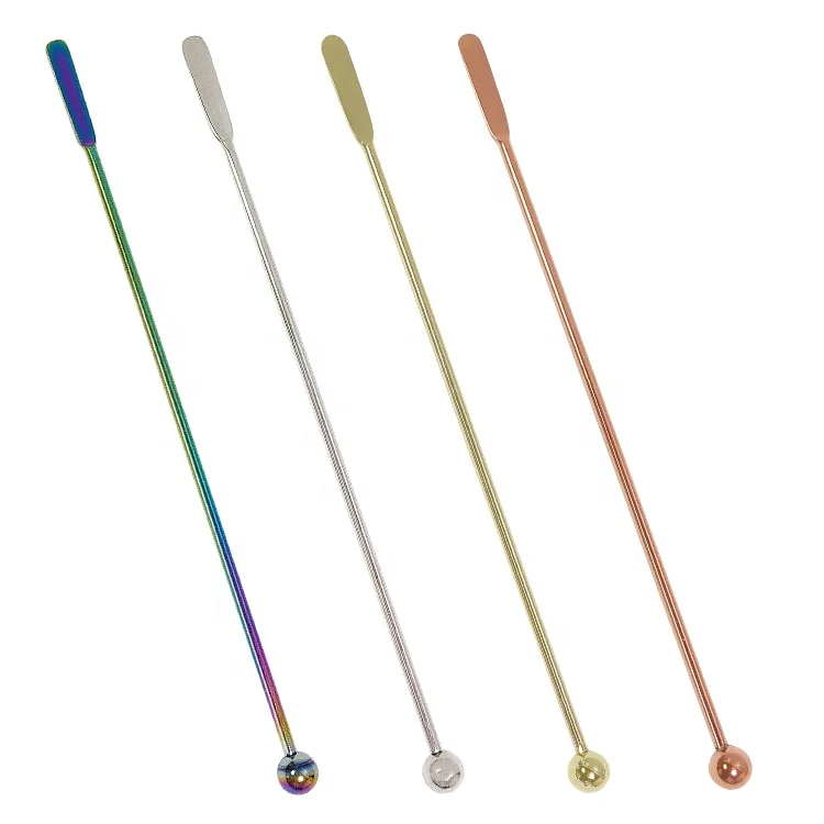 

Coffee Stir Sticks 7.6 Inch Reusable Eco-Friendly Stainless Steel Silver Cocktail Swizzle Stick Stirrers