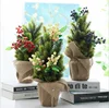 Simulation potted cedar small christmas tree ornaments