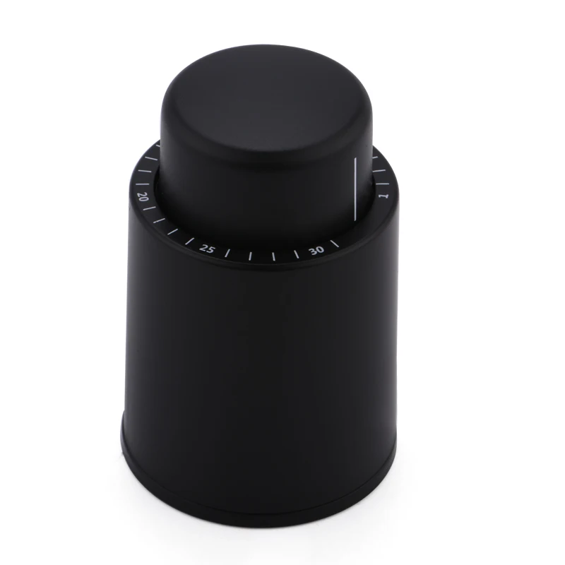 

Amazon Hot Sell Wine Vacuum Stopper Mini Red Wine Closure with Date Recorder, Black