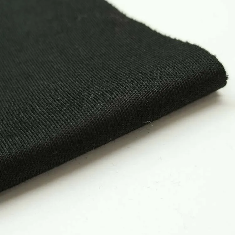 

Professional Supplier 100% Cotton Black Interlock Fabric For Clothing