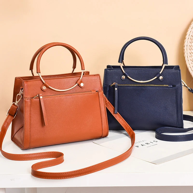 

hot selling fashion new style Korea style PU material tote bags shoulder cross women handbags