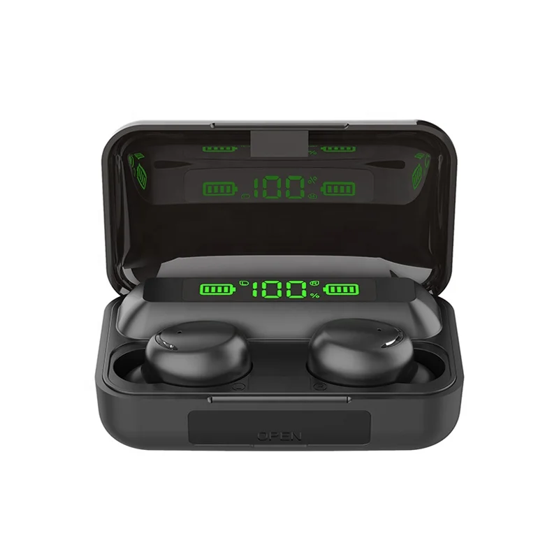 

LED Display Earphones 8D Stereo Surround Waterproof headphones F9-5 tws Wireless Earbuds with Powerbank 2000mAh