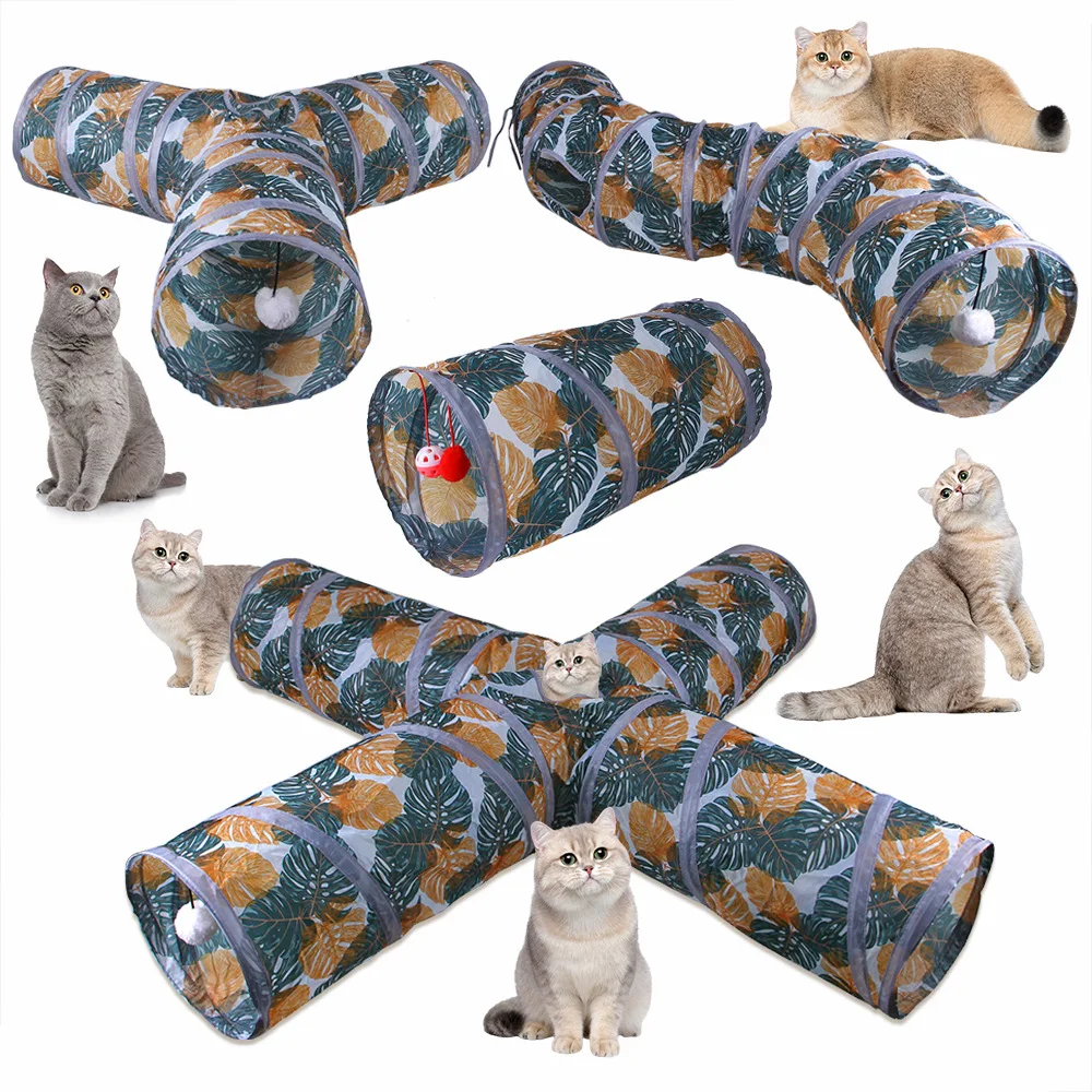 

Polyester Printed Cat Tunnel Wholesale Hide and Seek Toys Pets Cats Tunnel Toys