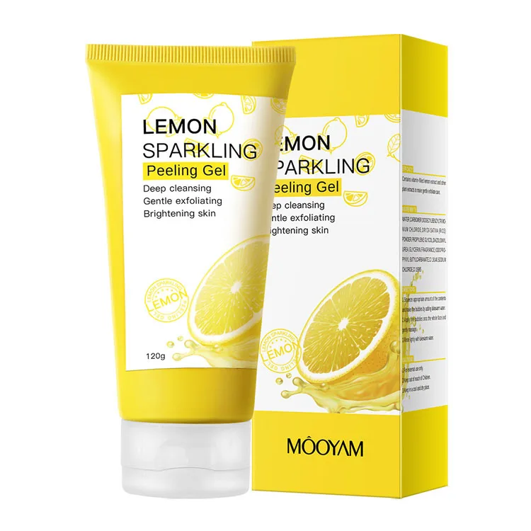 

Lemon Sparkling Peeling Gel Skin Purifying Exfoliating Removes Dead Cells Sebum Clear Pore Care Soothing Exfoliant Face Wash