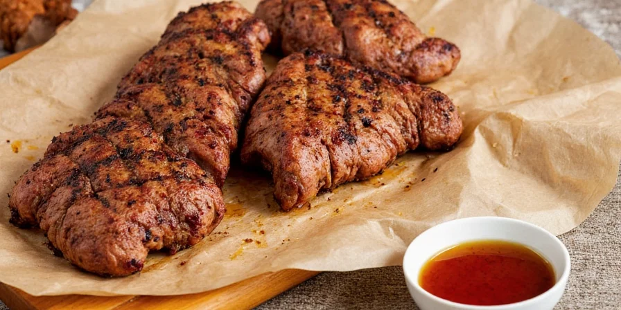 Applying marinade to chicken
