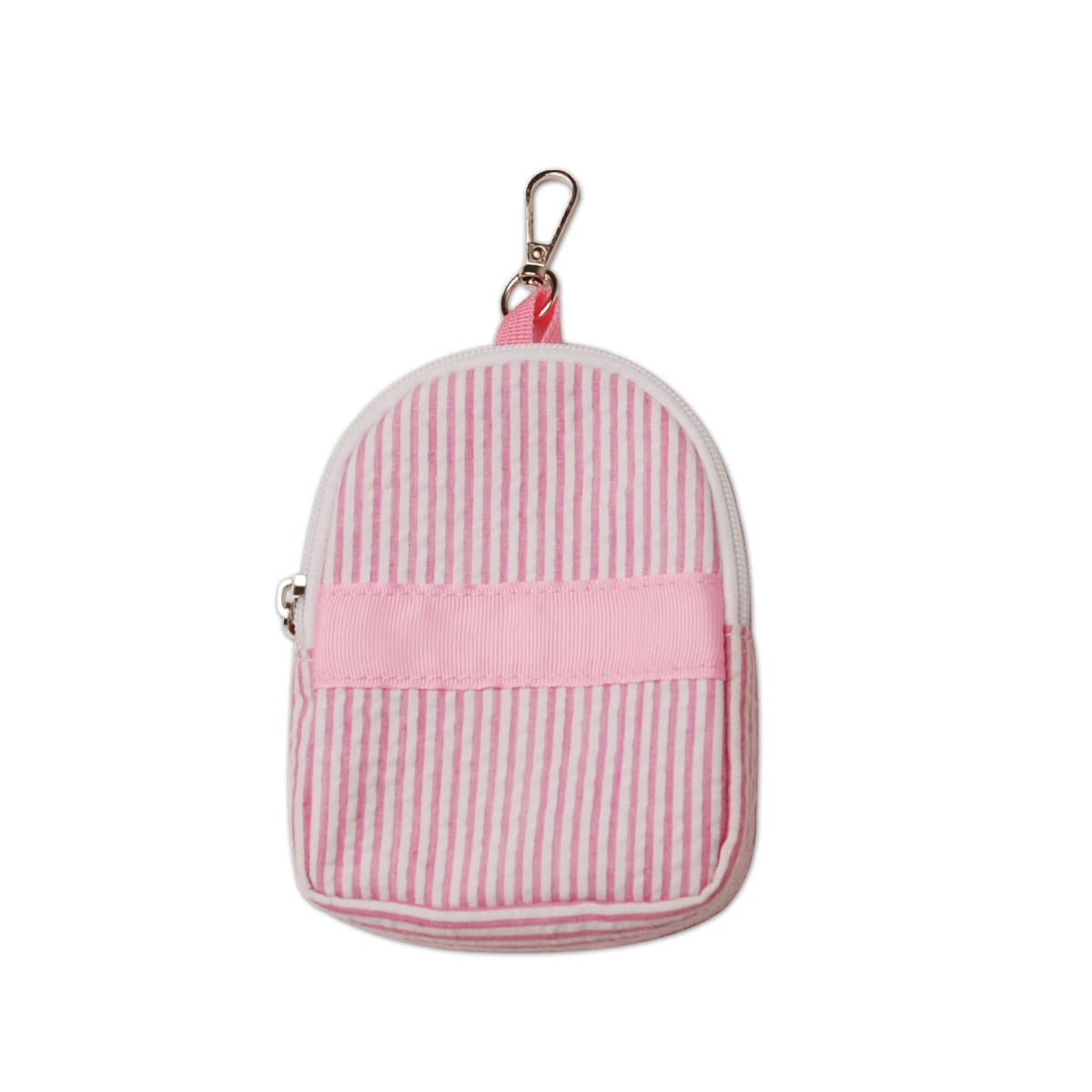 

Wholesale Mini Seersucker Wallet Purse Keychain Lightweight Small Key Chain, As pictures