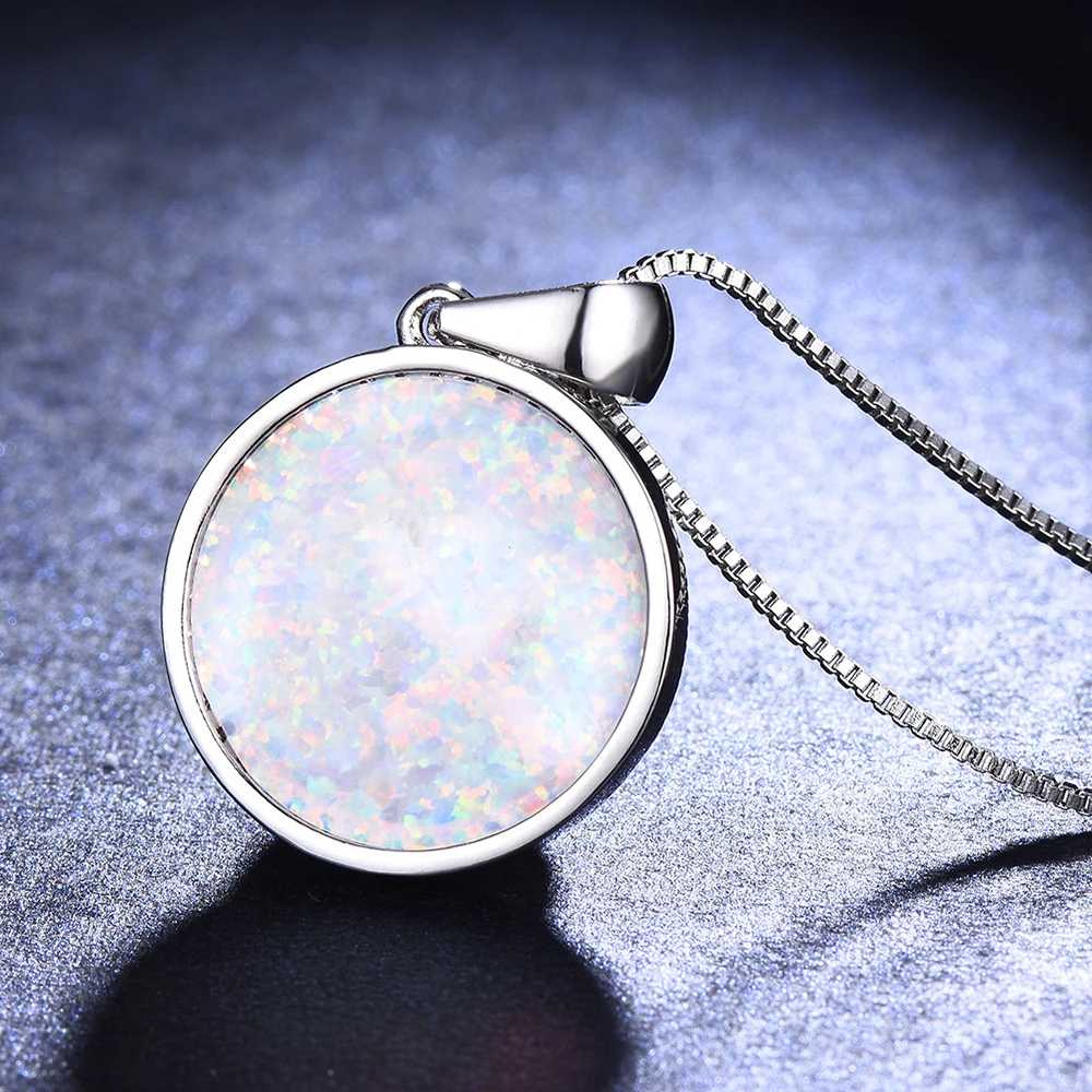 product-Micro Pave Cubic Zirconia Opal Silver Sagittarius Zodiac Sign Pendant-BEYALY-img-1