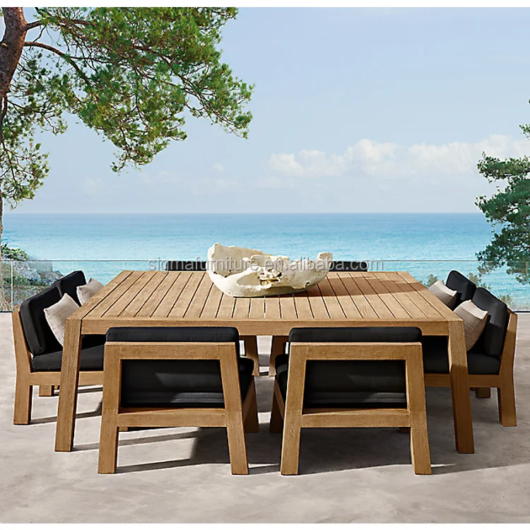 low outdoor dining set