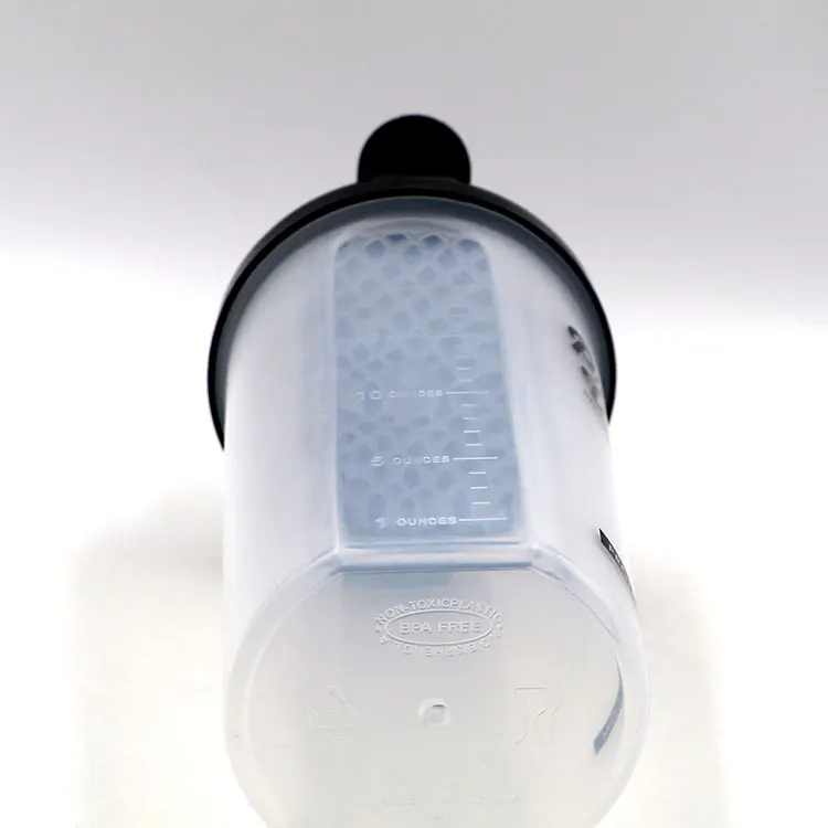 
Real wholesale high quality 700ml food grade custom logo joyshakers cup plastic black sports gym filter protein shaker bottle 