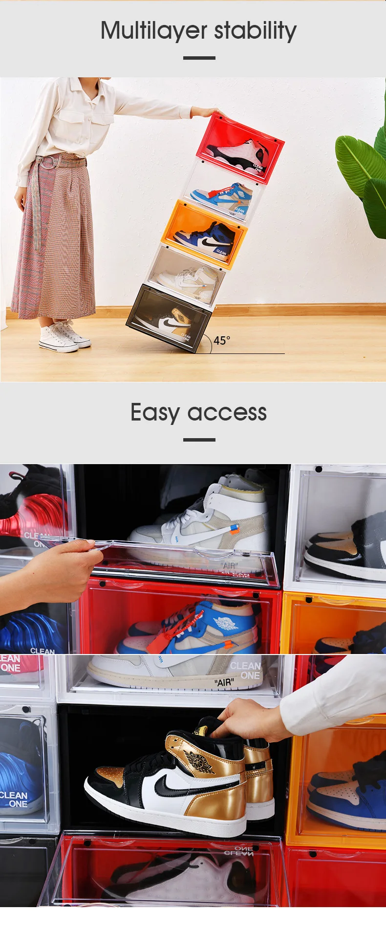 plastic sneaker cases on Drop Front Acrylic Clear Stackable Storage Transparent Shoe Box Plastic Sneaker Storage Container Magnetic Display Case Buy Sneaker Storage Shoe Box Storage Stackable Shoe Box Transparent Shoe Box Sneaker Stackable Storage Drop Front