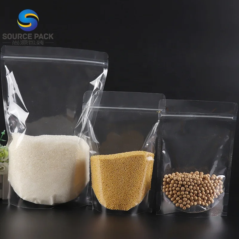 

Transparent Zipper Clear Stand Up Nuts Kernels Plastic Packaging Food Bag