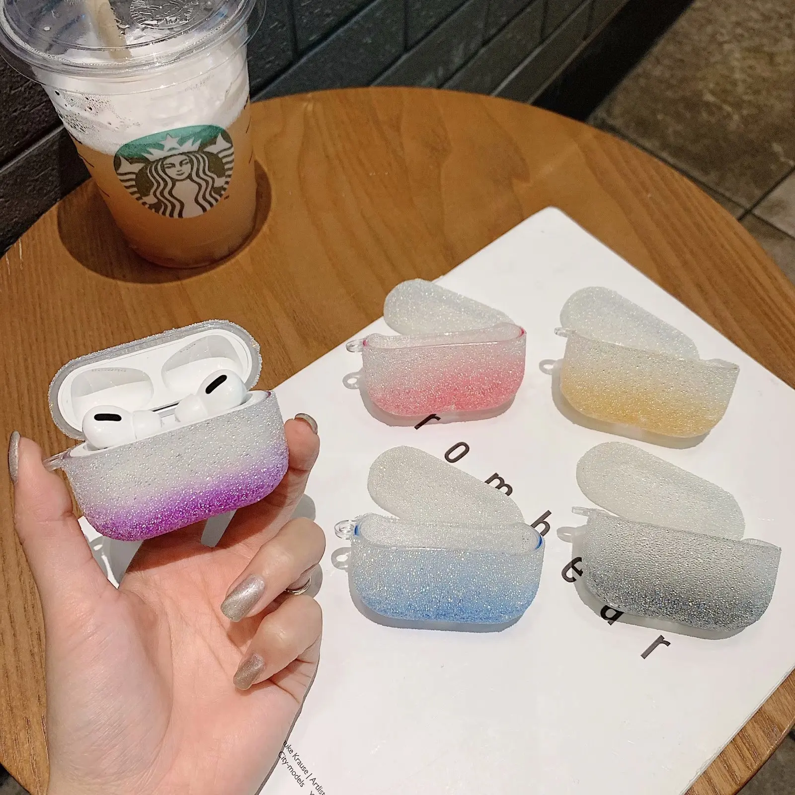 
Hot Luxury resin gel Diamond neon AirPods case for Women Bling Crystal Anti-lost Cover for Airpods 1 2 3 Wireless Charging Cases 