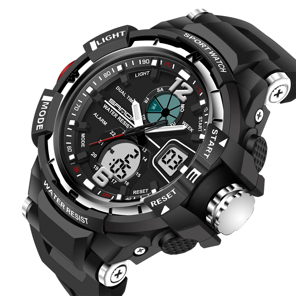 

SANDA g Style Luxury Brand Digital Watch Sports Watch Men's waterproof Quartz shock watch Wristwatch Relogio Masculino, 5 colors