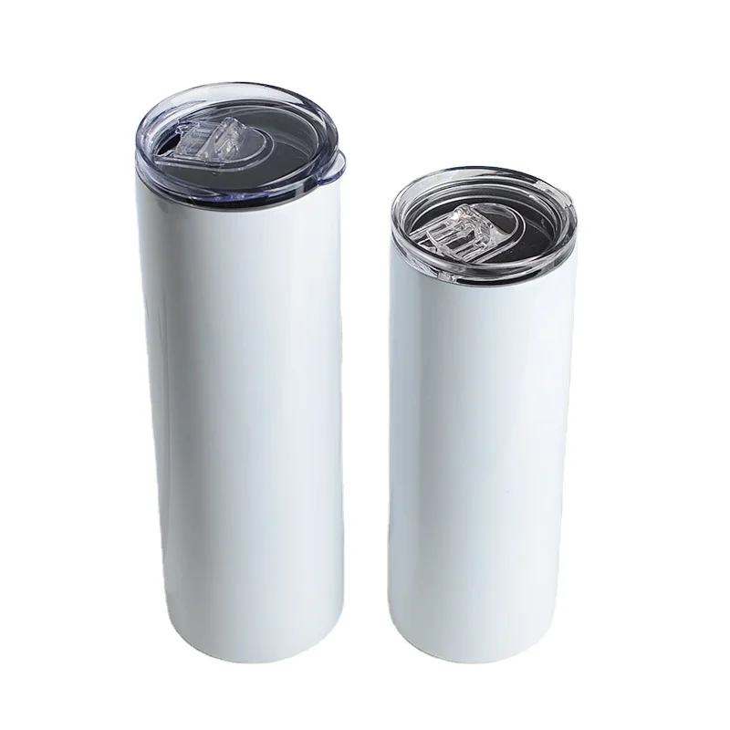 

Top grade 30oz Sublimation mugs stainless steel skinny straight water tumblers, White