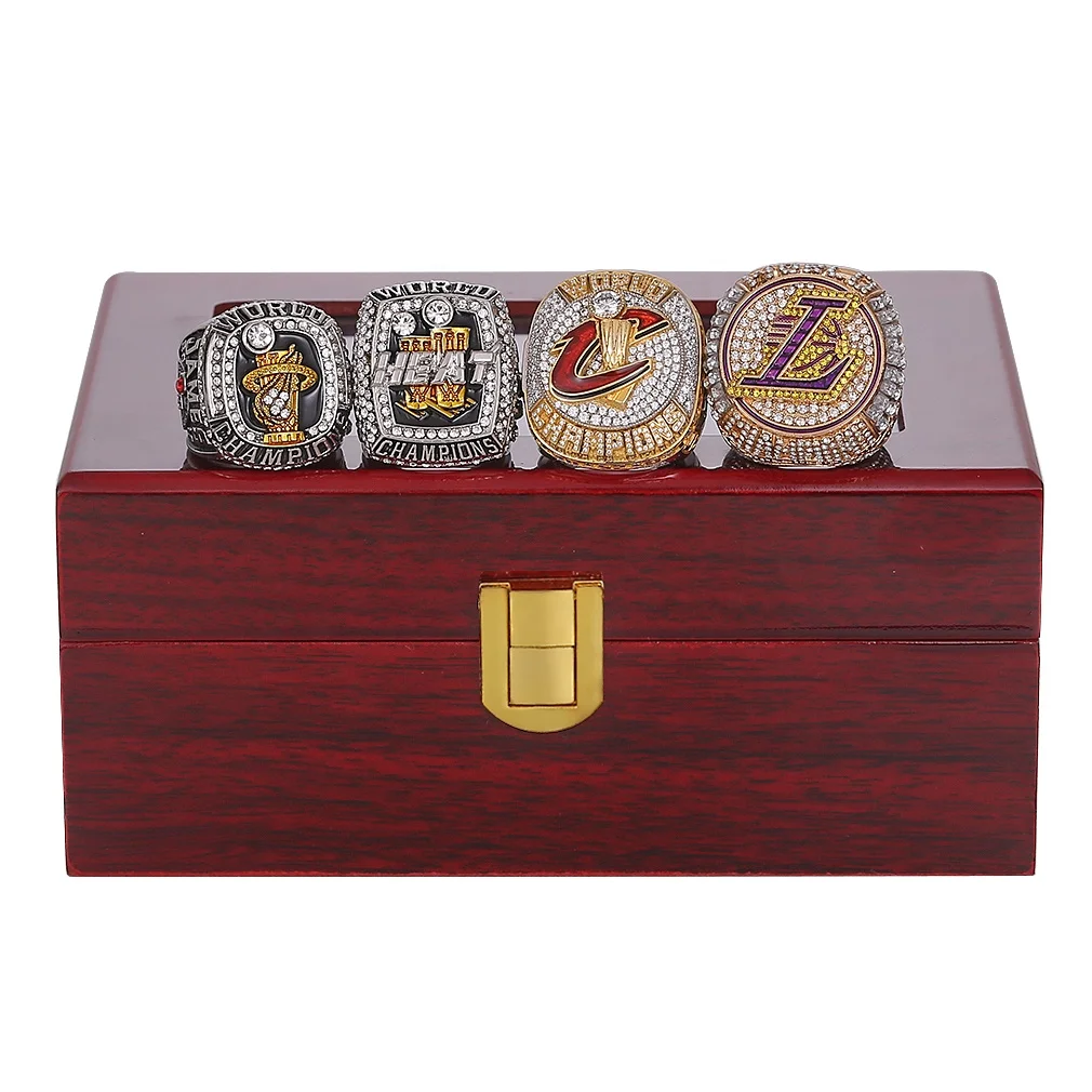 

Linghu Custom Replica Basketball Champion Rings LeBron James Memorabilia 2012 2013 2016 2020 4pcs Championship Ring Set, Picture shows