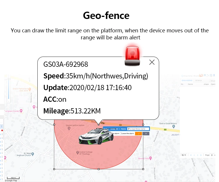 Google Map Supported Tracker Smart Car Alarm System Free Gps Tracking