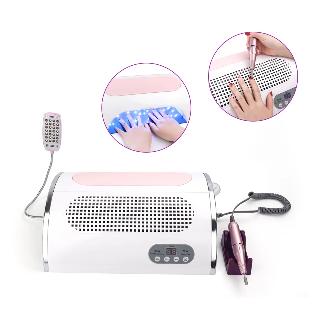 

6 in 1 micromotor nail drill Uv LED lamp drill for beauty salons gel polish