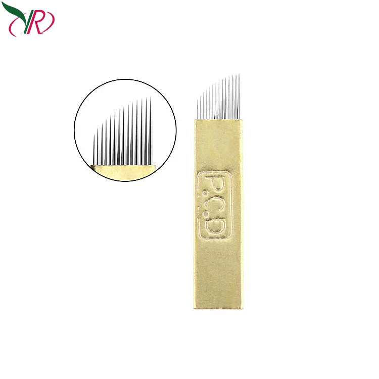 

Permanent Makeup Tatoo Blade Microblading Needles PCD14 Pin For Manual Tattoo Pen 100 pcs