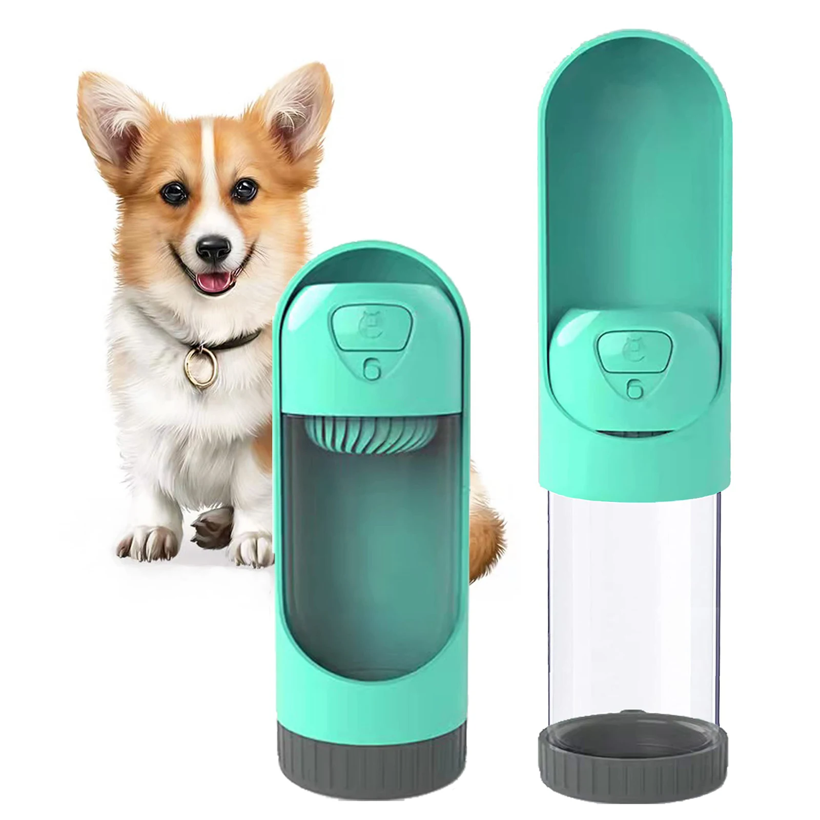 

Portable Pet Water Dispenser With Drinking Feeder For Dog Outdoor Walking Plastic Leak Proof Dog Travel Water Bottle, Customized color