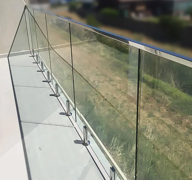 aluminum post glass handrail