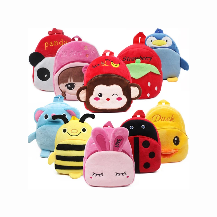 

New arrival pom dot girls bags red and blue backpack girl with ears, As per picture