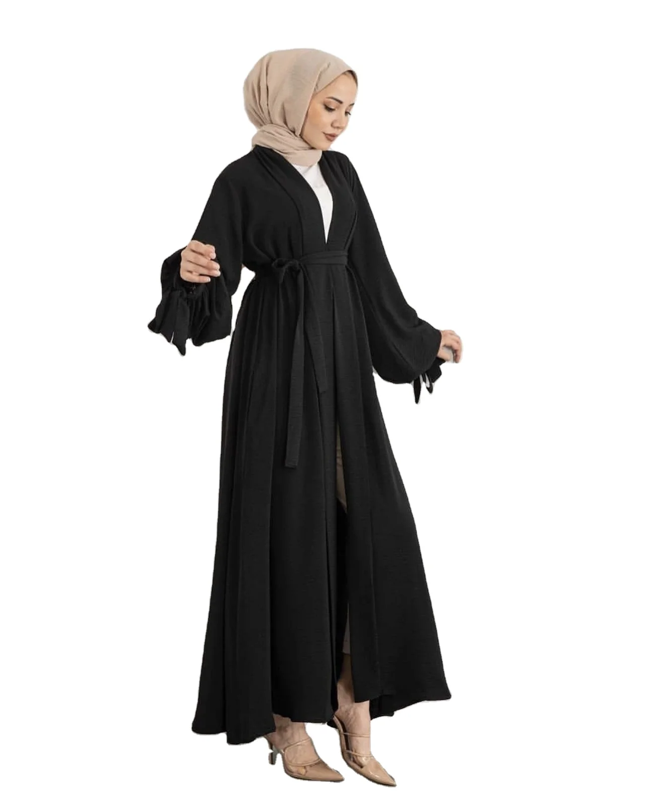 

Plus Size Maxi Abaya Muslim Dresses Clothing for Women stylish new design fashion long sleeve Open Abaya, Photo shown