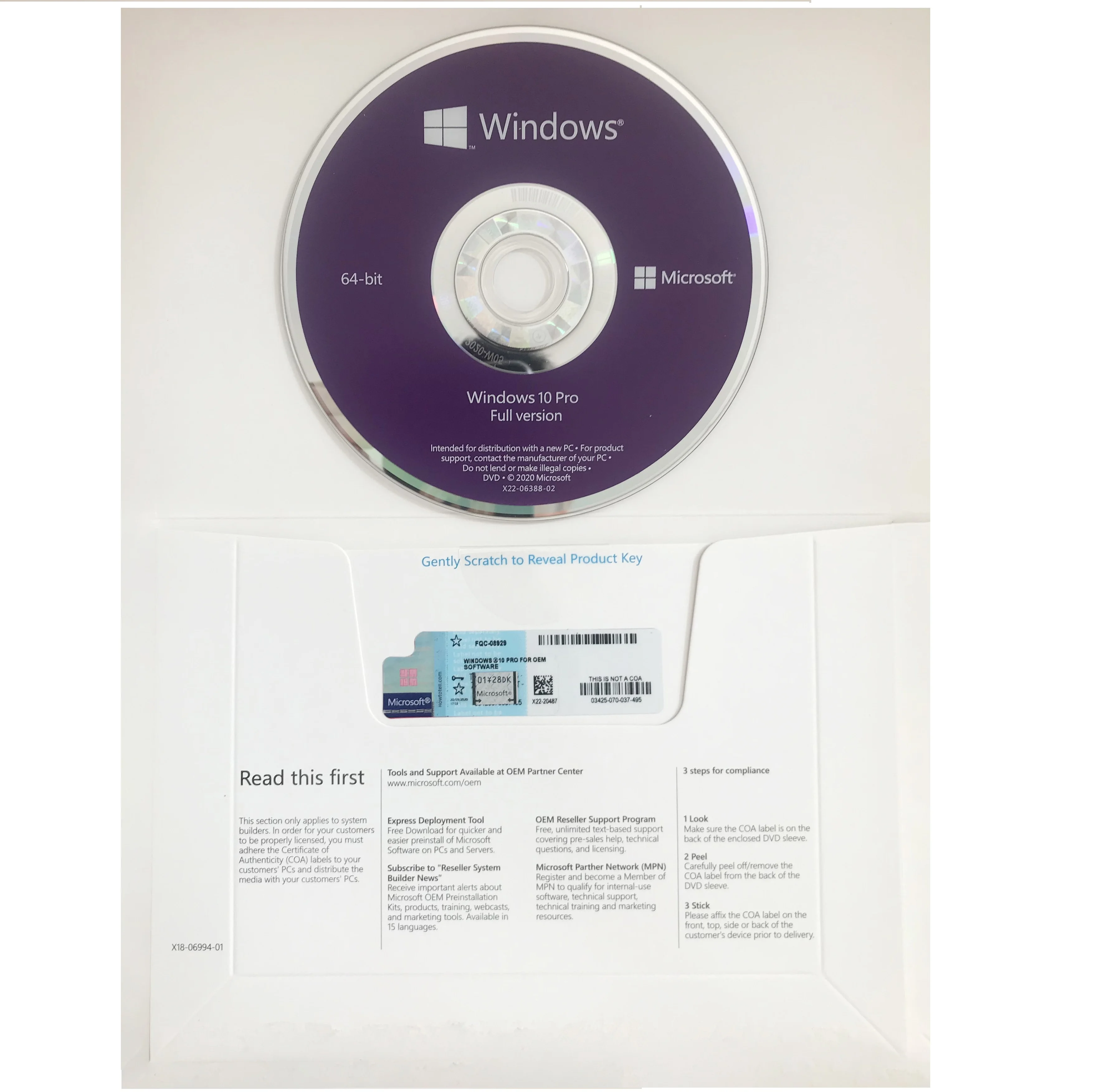 Microsoft Windows 10 pro OEM D