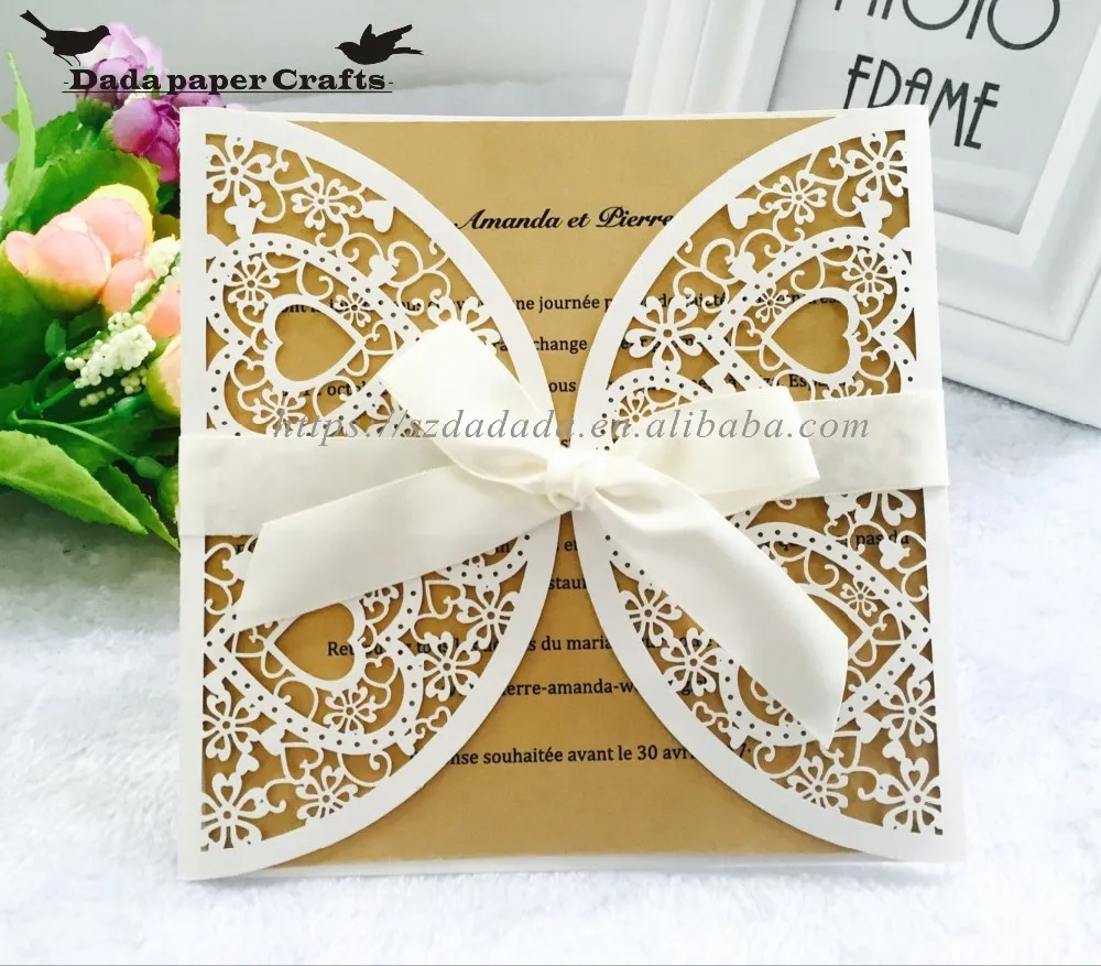 Hk40 Luxury Laser Cut Wedding Card/party Decoration Card,Party Supplies