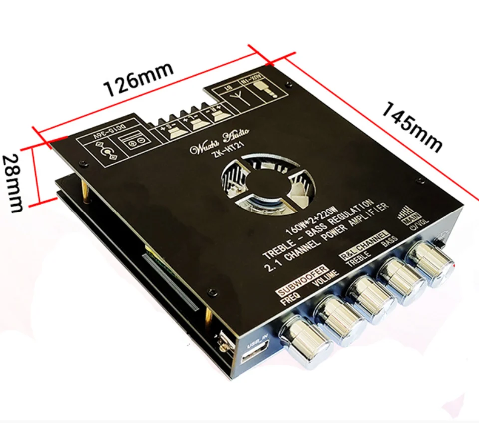 

ZK-HT21 TDA7498E BT 5.0 Subwoofer Amplifier Board 160WX2+220W 2.1 Channel Power Audio Stereo Amplifier Board Bass AMP
