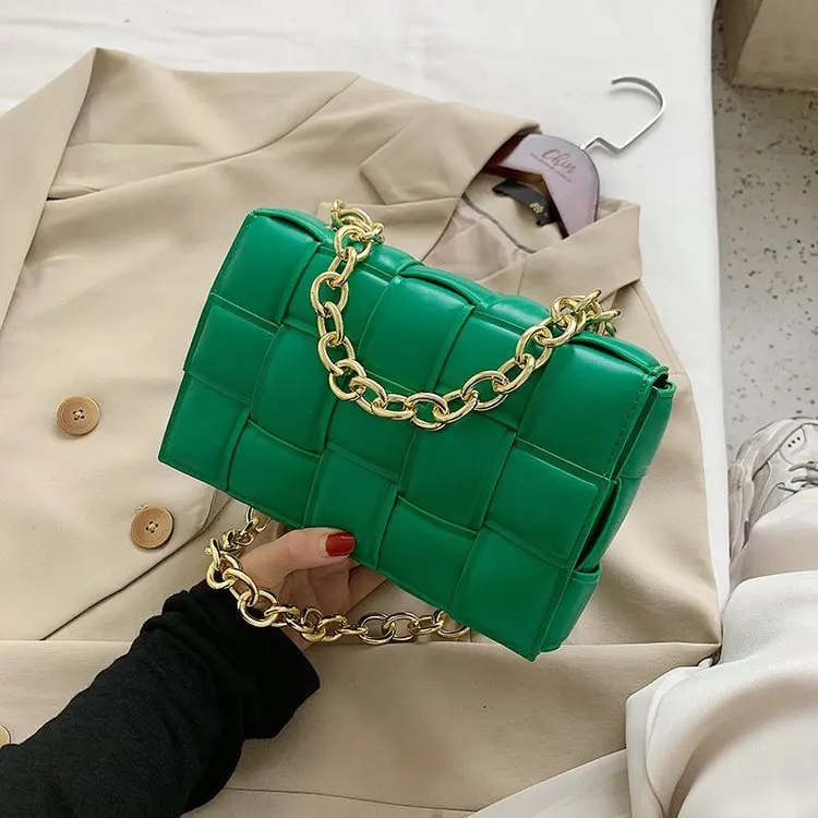 

Factory outlets PU leather maxi weave Cross-body handbags the chain cassette bags fashion and luxury Hot sale products