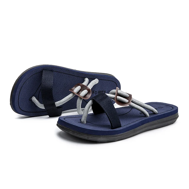 

New Fashion Buckle Design Anti-Slip EVA Sole Indoor Men Slipper Footwear Summer