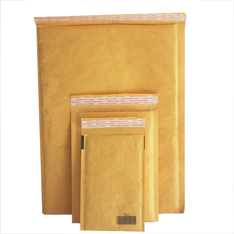 
Envelope Bag Bubble Mailer for Postal Packaging Bag Kraft Paper Yellow 
