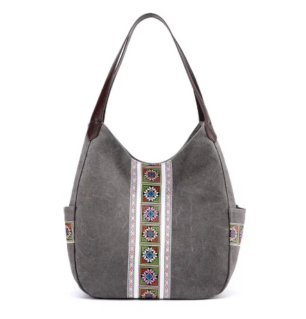 

Canvas Bag New Style Printing Large Capacity Multi Layer Women's Bag All match Shoulder Bag