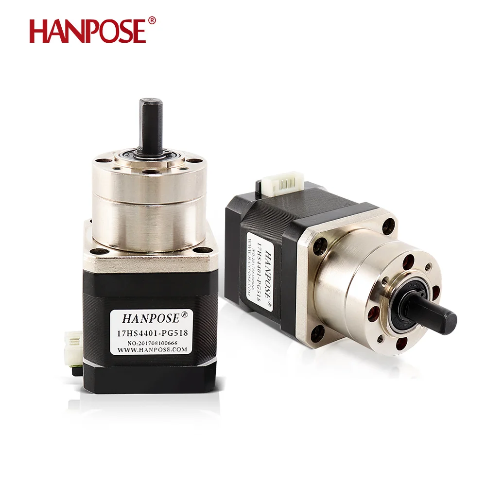 

HANPSOE Hybrid planetary reduction 42 stepper motor 12V 17HS4401S -PG Ratio 5.18:1 Planetary Gearbox stepper motor nema17 gear