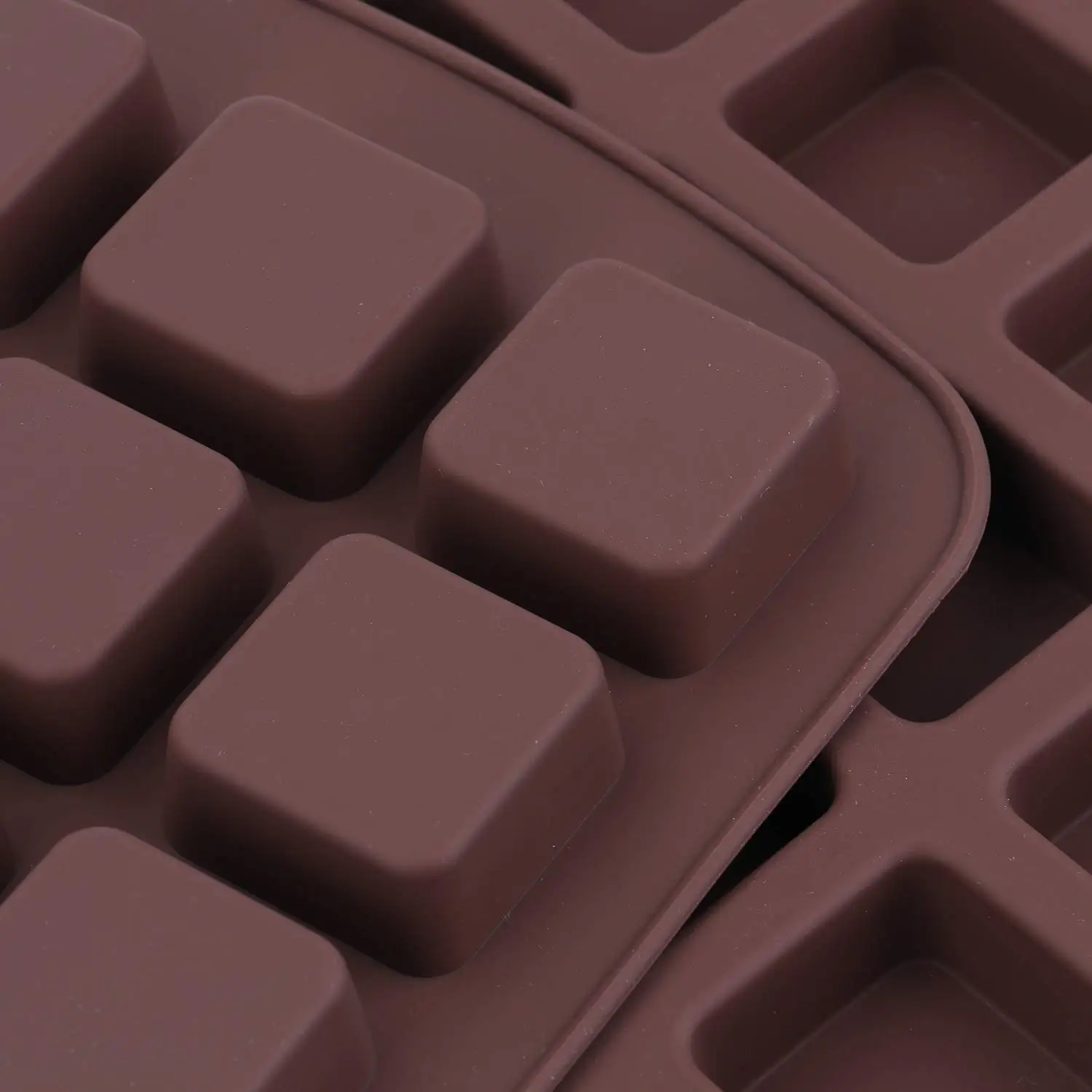 Wholesale 24 Cavity Square Candy Mold Diy Brownie Silicone Chocolate Truffles Mold Jelly Pudding