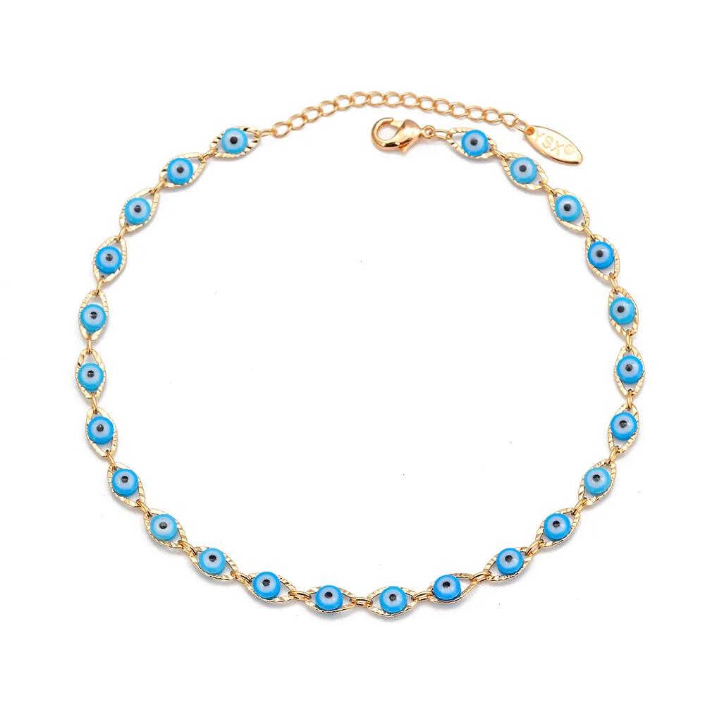 

Woman Jewelry Blue Red Black Bracelet Gold Plated Adjustable Eyes Bracelet, As picture showed