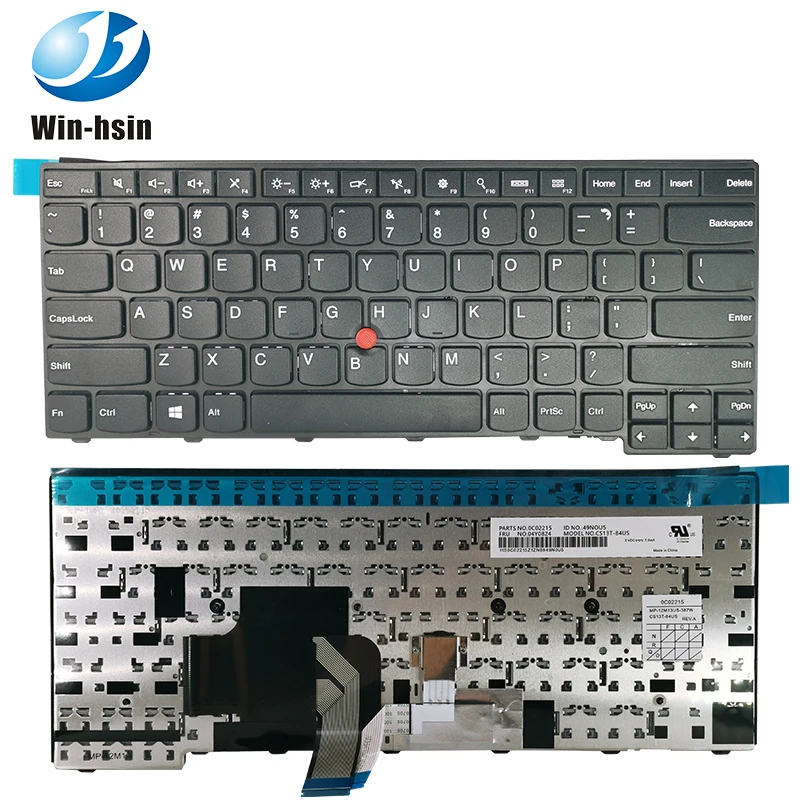 

US brand new original laptop keyboard for Lenovo Thinkpad T440 T460 T440s E431 T431 T431s E440 laptop internal keyboard, Black