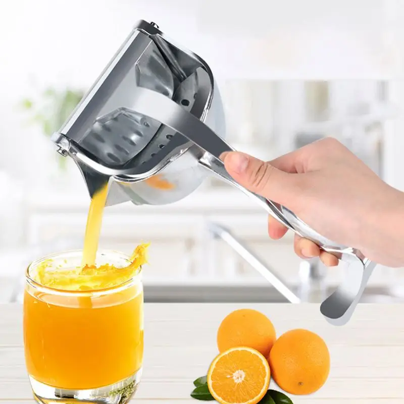 

Home and kitchen Smart gadgets stainless steel juice squeezer hand press juice machine for home, Silver