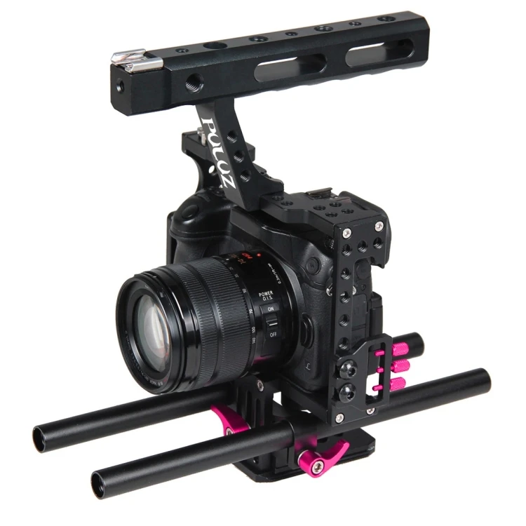 

PULUZ Camera Cage Handle Stabilizer for Sony A7 A7S A7R, A7 II A7 III A7R IV, A6000 A6500, A6300 Panasonic Lumix DMC-GH4