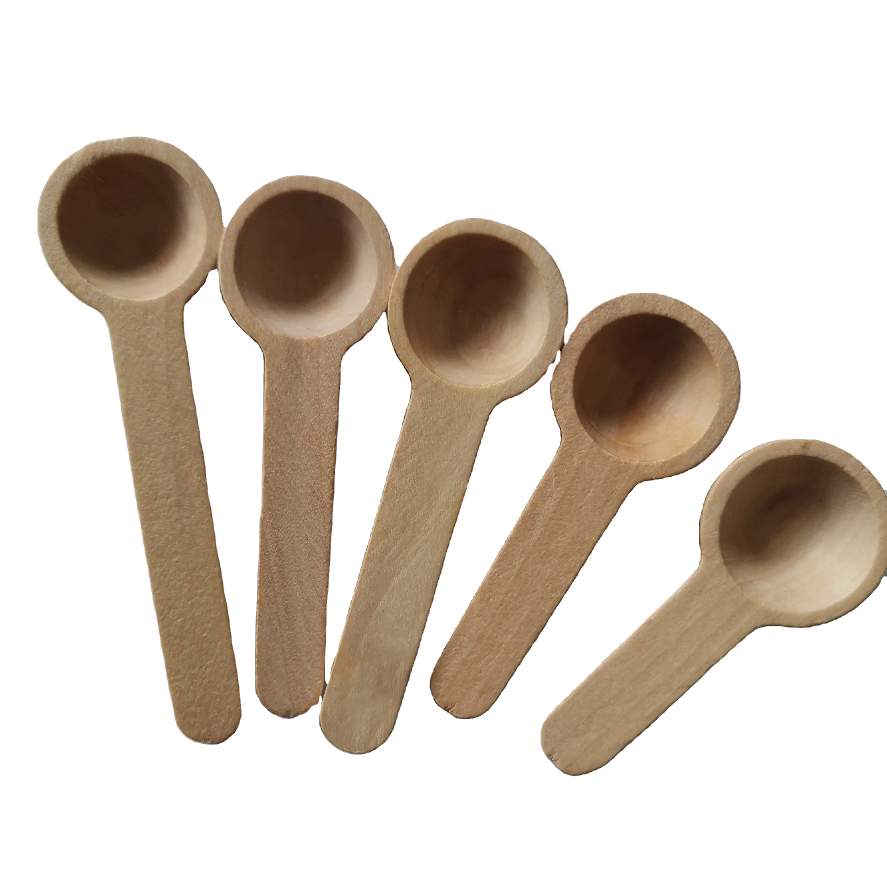 

Amazon Hot Sales Eco Friendly LOGO Disposable Measuring Wood Kitchen Wooden Small Mini Tea Spoon For Salt Coffee Honey Condiment, Natural wood color