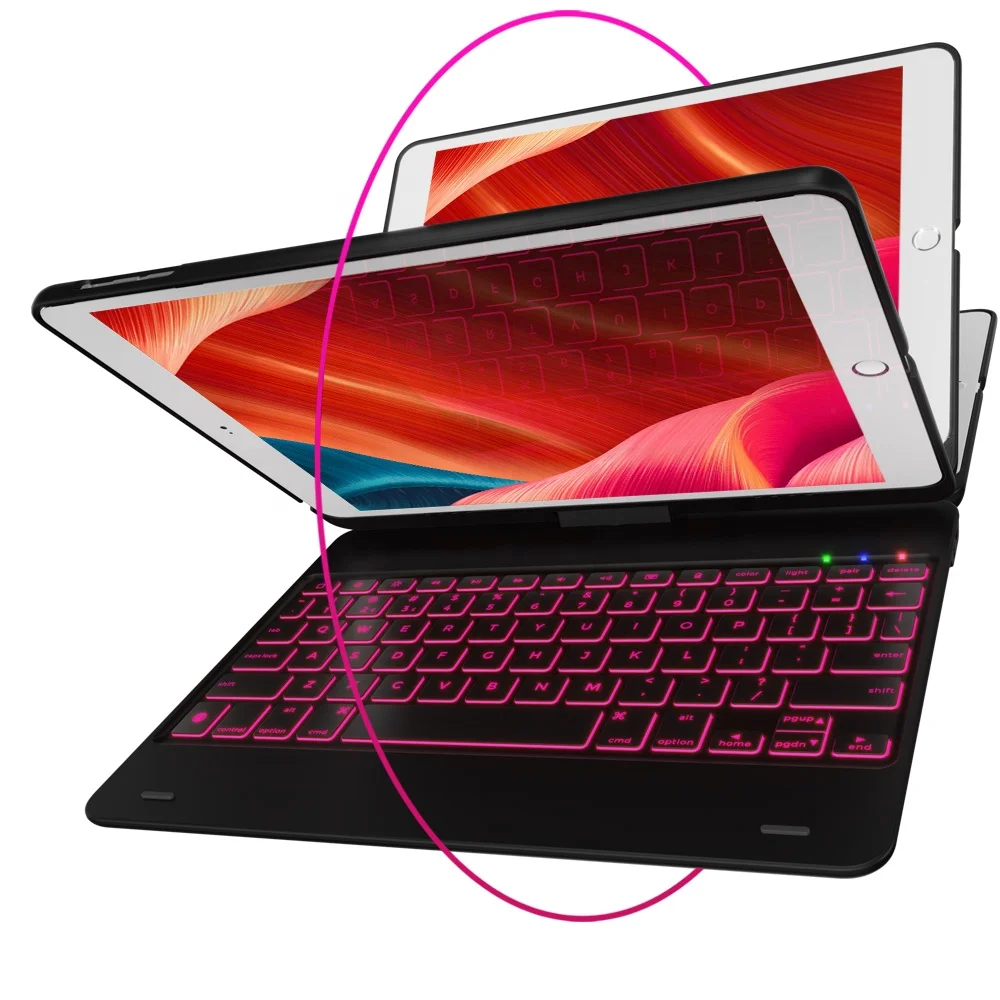 

RTS keyboard case for ipad pro 9.7 air 2 Wireless keyboard cover Thin & Light Backlit apple iPad Case with Keyboard