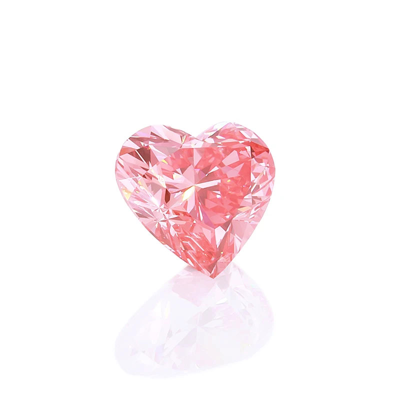 

starsgem CVD lab diamond heart shape fancy pink diamond