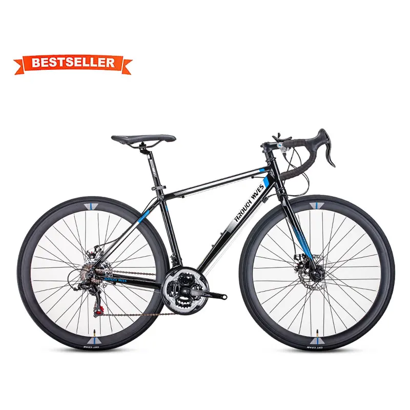 

Good Quality 700C Men Alloy Road Bike Racing Bicycle With Disc Brakes, Matte grey/white red, customization